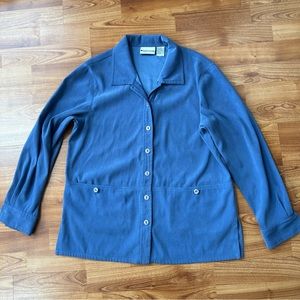 3/$20 Appleseeds blue shirt jacket top size 8